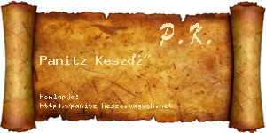 Panitz Kesző névjegykártya